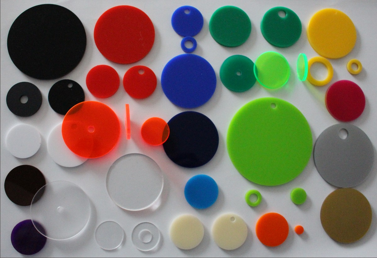 coloured plastic discs